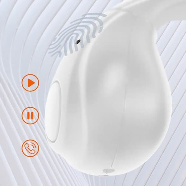 Bluetooth-hörlurar - LINQ - Luftledning - Batteritid 4h - Svettresistenta - Clip On-design Vit