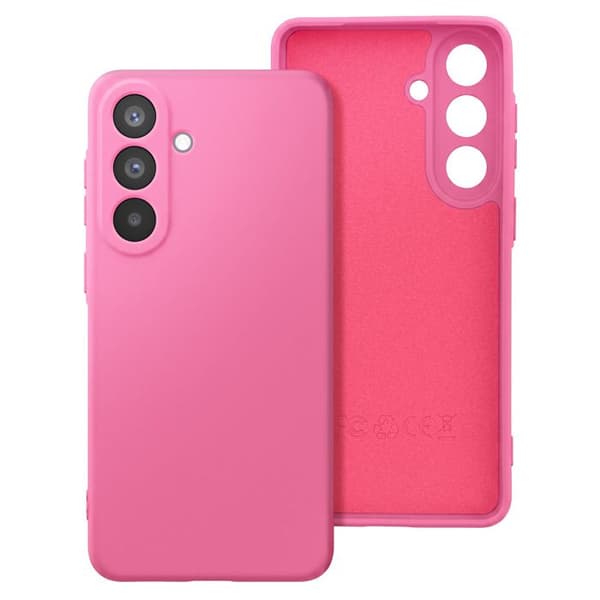 Silicone Soft-Touch Cover til Galaxy A57 med Fuchsia Mikrofiberforing Ros