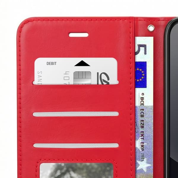Plånboksfodral för Redmi Note 15 Pro 4G med handledsrem och ställfunktion Mayaxess Röd Röd