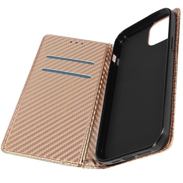 Fodral till iPhone 15 Plus - AVIZAR - Carbon Cover - Rosa - Plånbok - Videostöd Rosa