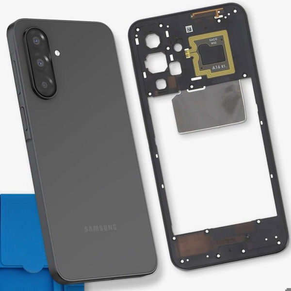 Erstatningscentralchassis til Samsung Galaxy A17 4G Sort Svart