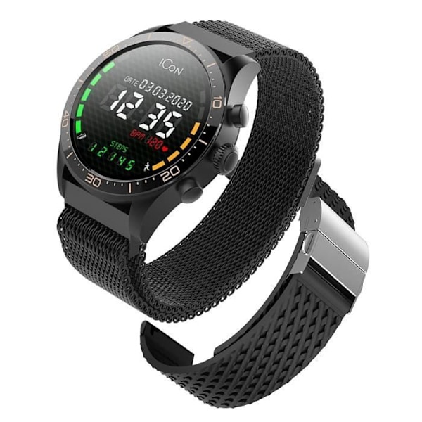 Icon Forever Waterproof Multifunction Activity Tracker Connected Watch Black