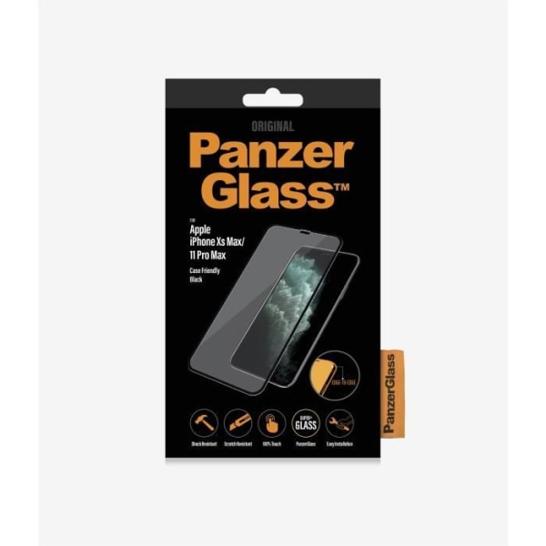 PANZERGLASS - PanzerGlass Apple iPhone Xs Max-11 Pro Max Fodral Vänligt, Svart