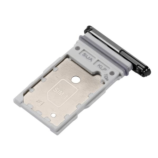 SIM-kortskuffe - SAMSUNG - Galaxy S22/S22 Plus - Sort - Dual Nano SIM - Original Svart