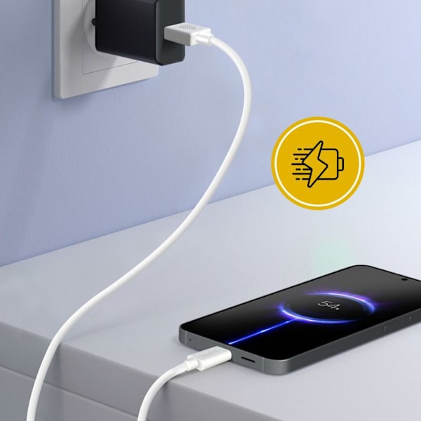 USB-kaapeli USB C -lataus ja synkronointi 1m Inkax Valkoinen Vit