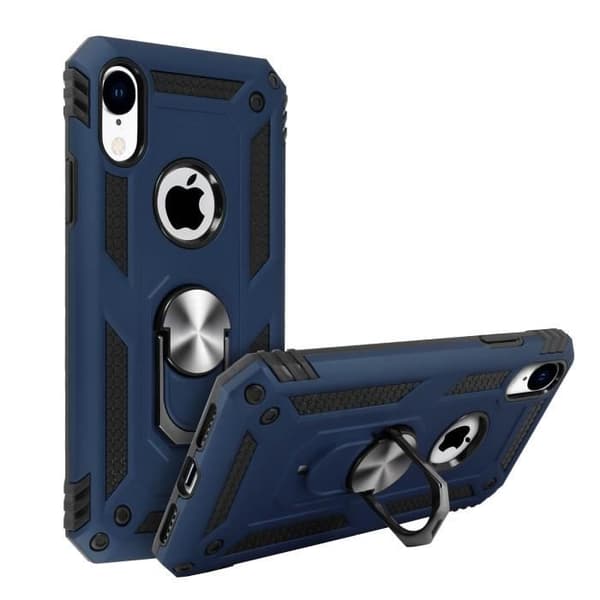 Coque iPhone XR - AVIZAR - Bi-materialer - Blå nat - Video støtte - Magnetisk Midnattsblå
