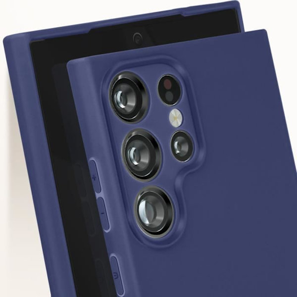 Cover til Samsung Galaxy S24 Ultra Matt Finish Soft Touch Midnight Blue Blå