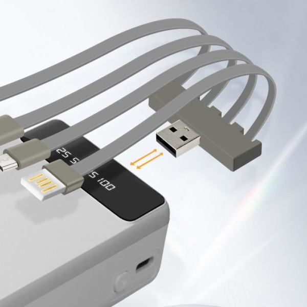 25800mAh reservbatteri Borttagbart 4 i 1-kabel och LinQ Compact USB-utgång Vit