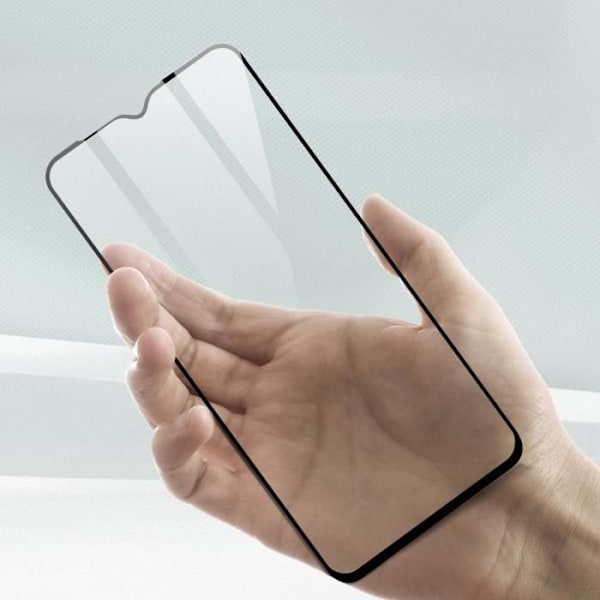 Skyddsskals - AVIZAR - Samsung Galaxy A02s/A03s - Mjuk Silikon - Härdat Glas - Transparent Svart Transparent, svart