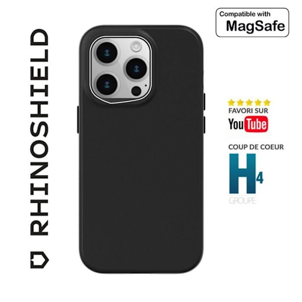 ETUIER TIL APPLE IPHONE 15 PRO RHINOSHIELD SOLIDSUIT SORT MAGSAFE