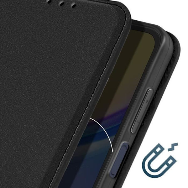 Fodral till Samsung Galaxy A15 - AVIZAR - Classic Edition - Korthållare - Videostöd - Svart Svart