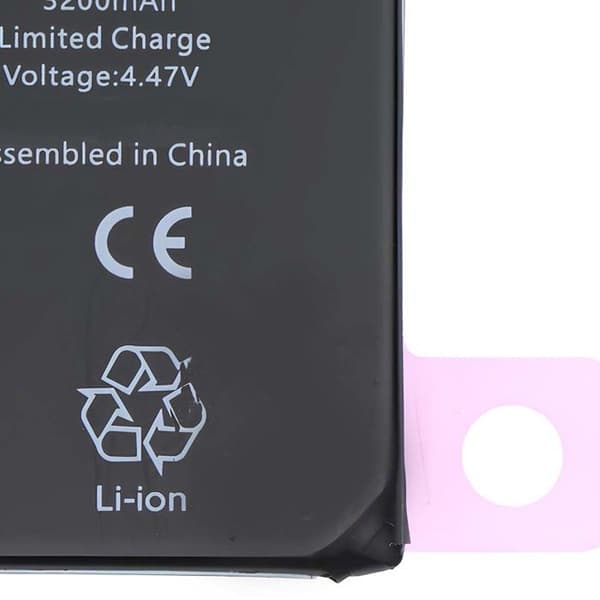 Batteri Li-Polymer 3.87V til Smartphone iPhone 14 Pro Kompatibel A2866 Sort Svart