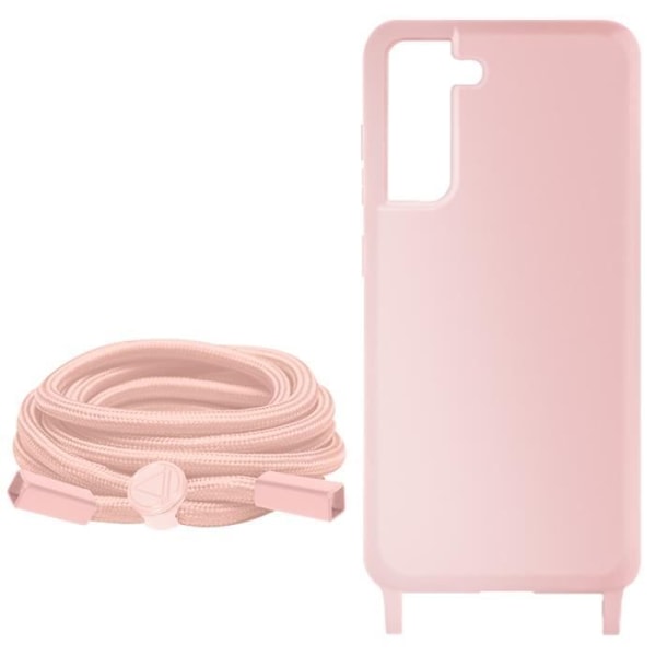 Sladdfodral till Samsung Galaxy S21 FE Halvstyvt band 80cm pulverrosa Rosa