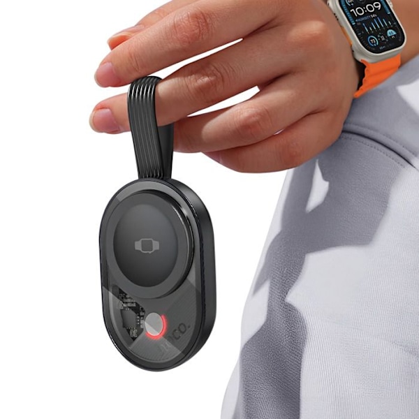 Magnetisk oplader til Apple Watch 2,5 W med kompakt USB-C stik Hoko sort Svart