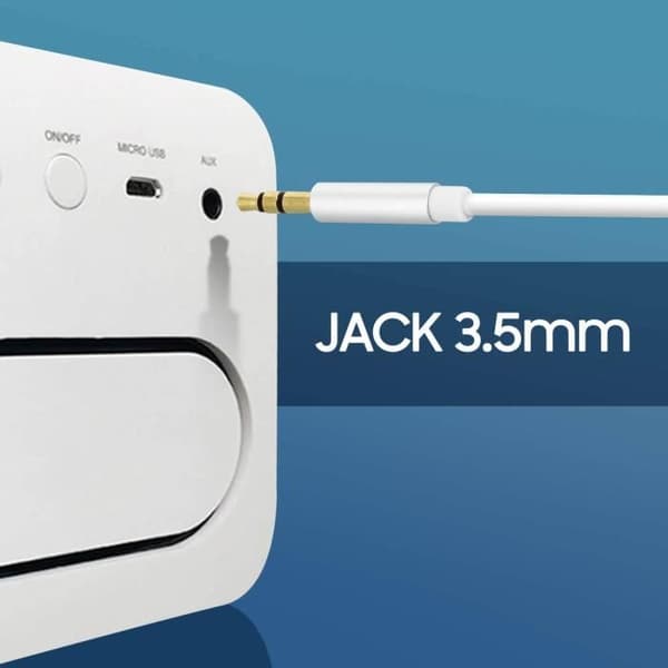 Audioadapter - Hvid - USB-C til Jack 3,5 mm - Reversibel udgang - 1m - Nem at bruge