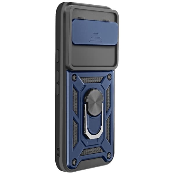 Coque Anneau - MAYAXESS - Google Pixel 10 / 10 Pro - Mørkeblå - Magnetisk Ring - Skydedæksel til Kamera Blå
