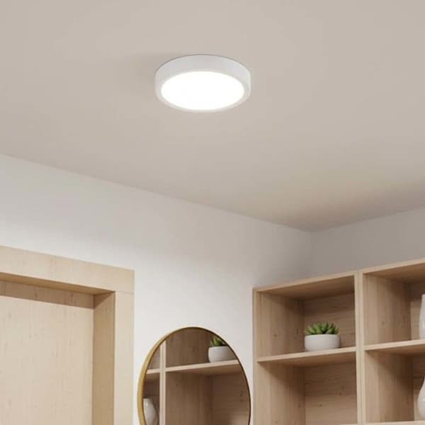 LED-panel - AVIZAR - Rund 6W 83×83 mm - Ultrafin design - Inbyggd - Vit Vit
