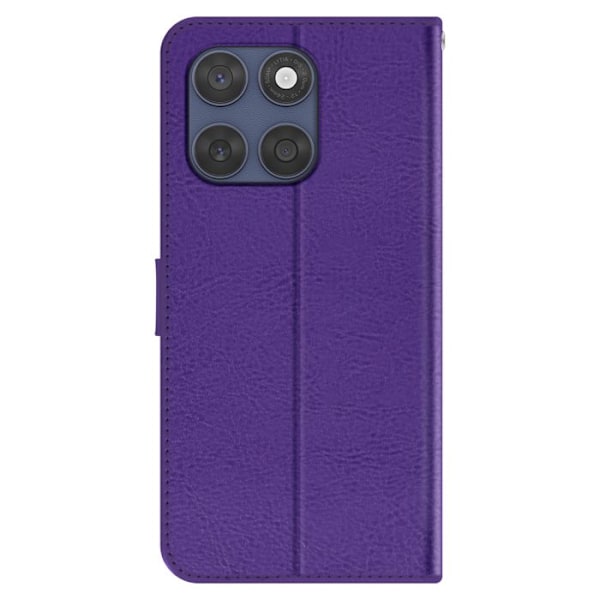 Vanha kotelo Motorola Edge 60 Fusionille ja Edge 60 -lompakko tumman violetilla. Lila