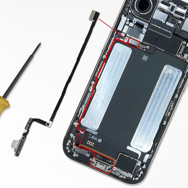 USB-C-latausliitin iPhone Airille integroidulla mikrofonilla, valkoinen Vit