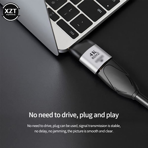 Typec to vga - USB 3.1 Type C - HDMI-sovitin, RJ45-liitäntä, 4K-8k 60Hz projektio, uros-naaras, video