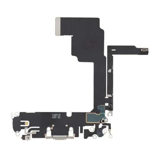 Opladningsstik til Apple iPhone 15 Pro - AVIZAR - Grå - USB C-port - Mikrofon Grå
