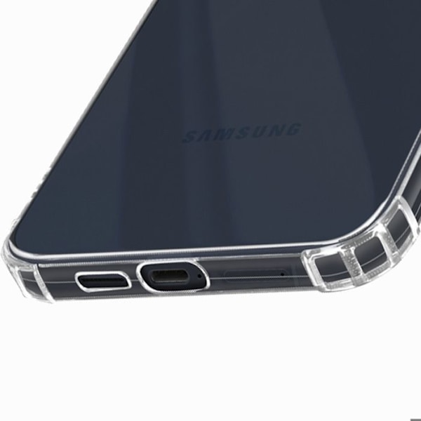 Coque til Samsung Galaxy S25 Silikone Stødabsorbent Forstærkede Kanter Akashi Transparent Vit