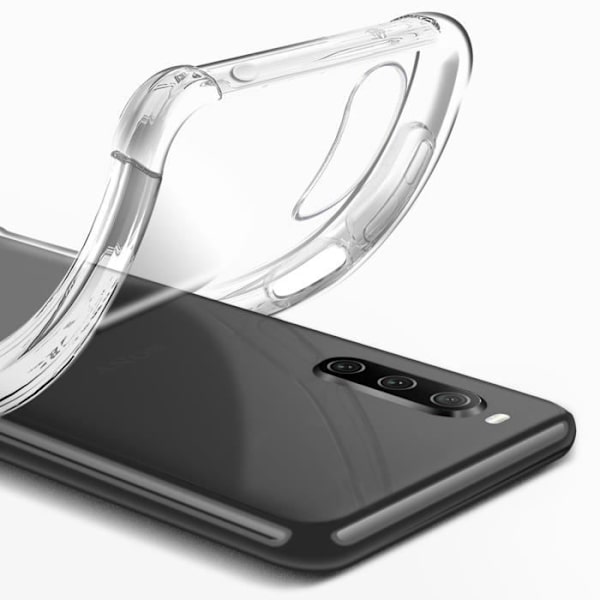 AVIZAR Premium 360° skyddspaket - Sony Xperia 10 IV - Förstärkt skal + Transparent härdat glas - Vit Vit