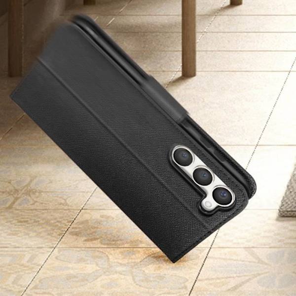 Fancy Folio Case kompatibelt med Samsung S23 Plus Black Case