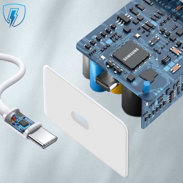 USB-C-laddare - Samsung - EP-T1510XB - 15W Power Delivery - 1m kabel - Säker laddning Vit