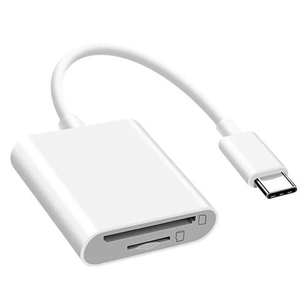 Kortinlukija - AVIZAR - Universaali USB-C - Kaksoislokero - 5Gbps - Yhteensopiva micro SD:n ja SD:n kanssa