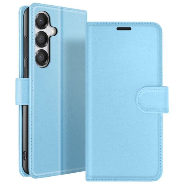 Pungetui - ZANAÉ - Galaxy S25 Plus - Lyseblå - Videoholder - Magnetlås Blå