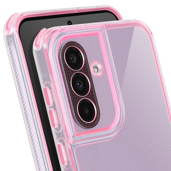 Skydd för Galaxy A37 Förstärkt Design Bi-Material Texturerad Halkfri Rosa Ros