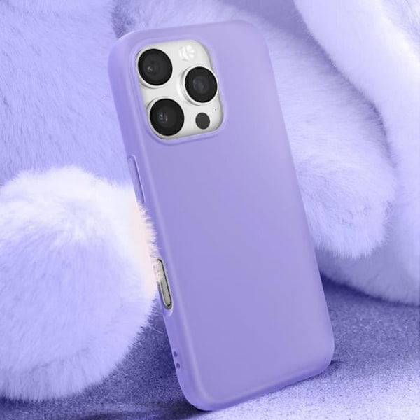 Coque för iPhone 16 Pro Max Semi-rigid Soft-touch Anti-spår Lila Lila