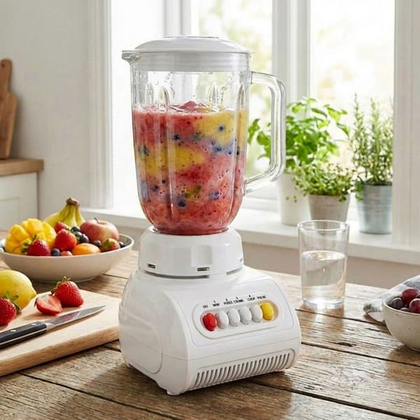 Elvisp - AVIZAR - 400W 1.5L - Kompakt - Rostfria blad - Läckagesäker lock Vit