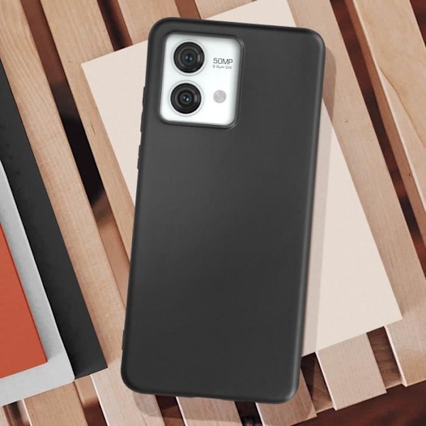 Silicongel-fodral - AVIZAR - Moto G84 - Stötskydd - Mjuk - Svart Svart