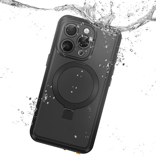 Coque pour iPhone 16 Pro MagSafe Intégrale Étanche IP68 Redpepper Noir Svart