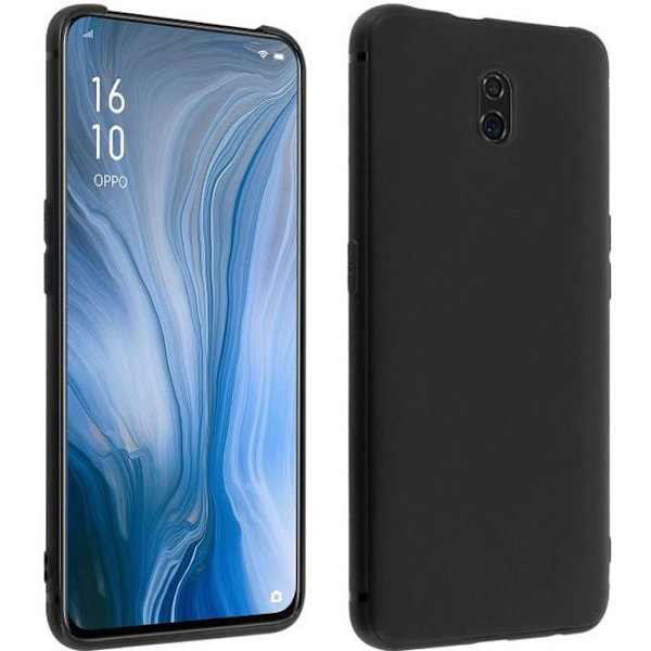 Etui - AVIZAR - Oppo Reno - Blød gel silikone - Stødsikker - Sort Svart