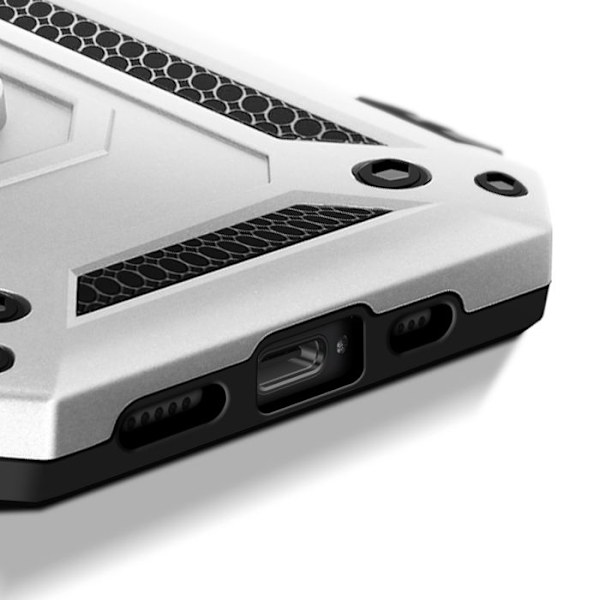 iPhone 16e Hybridi Kuori Magneettinen Renkaan Tuki Hopea Grå