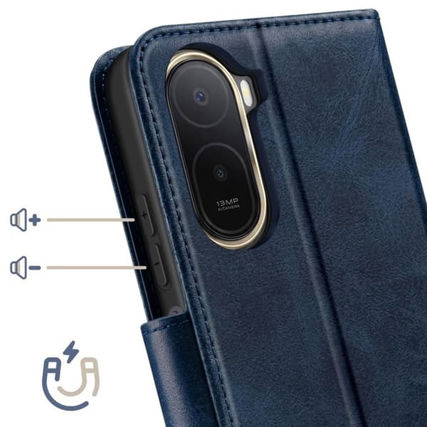 Retro Wallet Case til Redmi A7 Pro med Støtte Blå Nat Blå