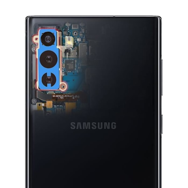 Takakamera - Samsung - Galaxy Note 10 - Yhteensopiva - Integroitu liitäntäkaapeli - Musta Svart