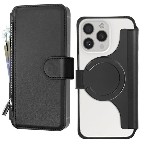 Universal MagSafe Wallet Case Størrelse XL RFID Protection 4smarts Sort Svart