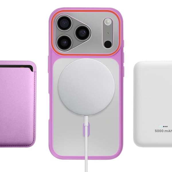MagSafe-cover til iPhone 17 Pro Max, Bi-materiale beskyttelse, Hård bagside, Lilla Violett
