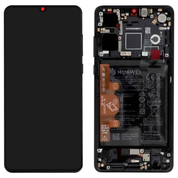 Komplett Block Huawei P30 LCD Touch Screen Batteri 3650mAh Original Svart