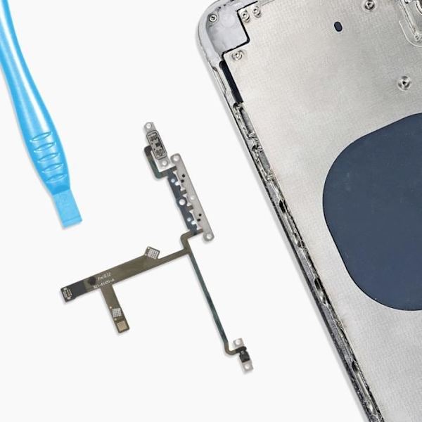 Volymknappskabel för iPhone X Svart Svart