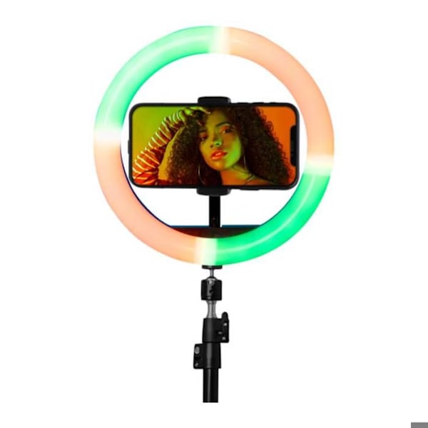 Kit Ljusring - BigBen Connected - 26cm - 3 ljusstyrkenivåer - Stativ 1,6m - Smartphone-kompatibel