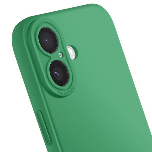 Siliconfodral för iPhone 17 med förstärkning för kamera i grön Grön