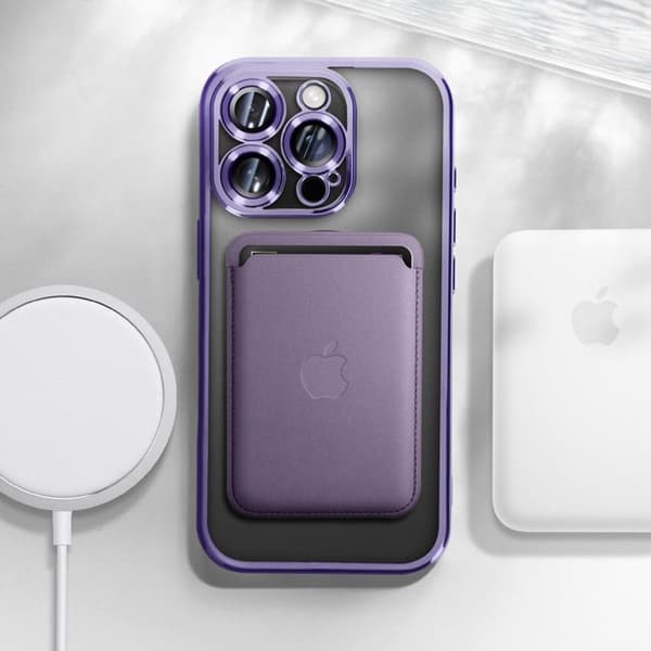 MagSafe-cover til iPhone 16 Pro Max med ultra elegant lilla kromkant Violett