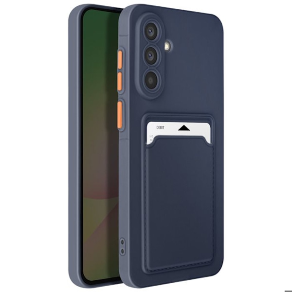 Fodral för Samsung Galaxy A56 Korthållare Mjuk Anti-prickar Mörkblå Blå