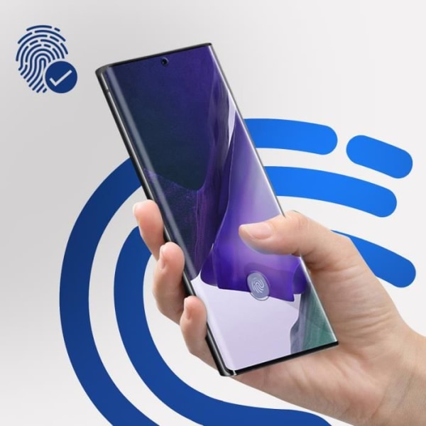 Galaxy Note 20 Ultra hærdet glasfilm 9H Hardglass Max Fingerprint 3mk Sort