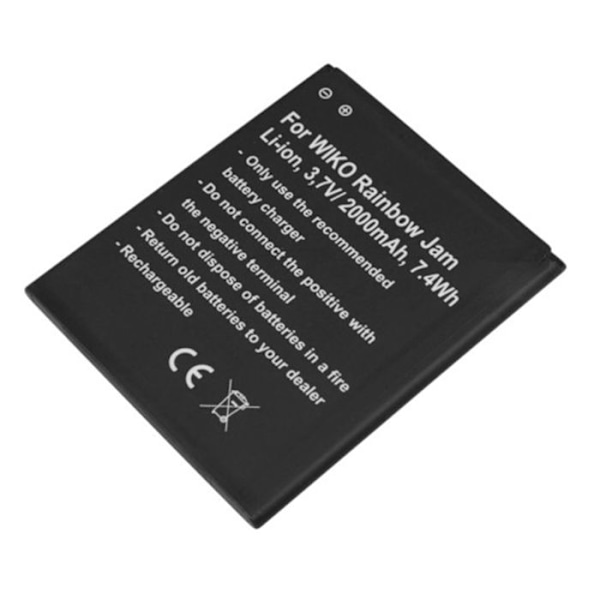 Ersättningsbatteri för Wiko Rainbow Jam Li-ion 3.7V 2000mAh 7.4Wh
